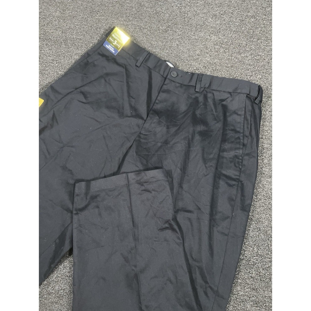 New Haggar Pants Men's 38x29 Black‎ Premium Comfort Dress Pants 4 Way Stretch